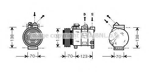 AVA QUALITY COOLING ALK016 Компресор, кондиціонер