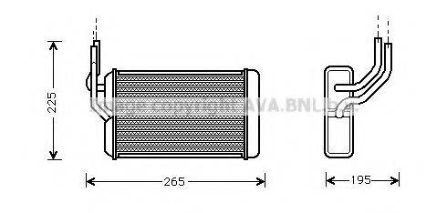 AVA QUALITY COOLING AU6105 Теплообмінник, опалення салону