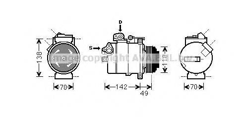 AVA QUALITY COOLING BWAK389 Компресор, кондиціонер