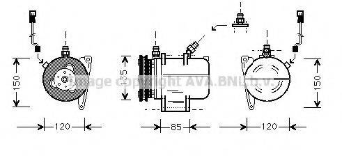 AVA QUALITY COOLING BWK016 Компресор, кондиціонер