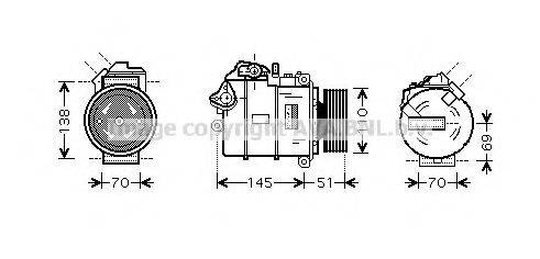 AVA QUALITY COOLING BWK320 Компресор, кондиціонер