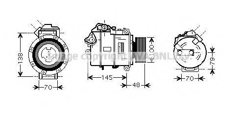 AVA QUALITY COOLING BWK328 Компресор, кондиціонер