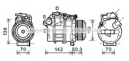 AVA QUALITY COOLING BWK428 Компресор, кондиціонер