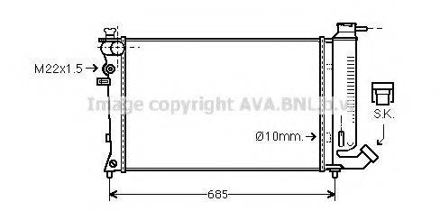 AVA QUALITY COOLING CN2108 Радіатор, охолодження двигуна