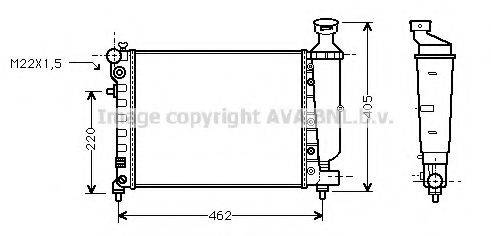 AVA QUALITY COOLING CN2115 Радіатор, охолодження двигуна