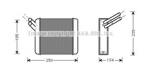 AVA QUALITY COOLING CN6026 Теплообмінник, опалення салону