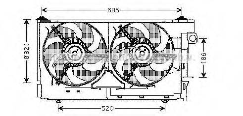 AVA QUALITY COOLING CN7518 Вентилятор, охолодження двигуна