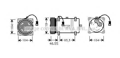 AVA QUALITY COOLING CNAK161 Компресор, кондиціонер