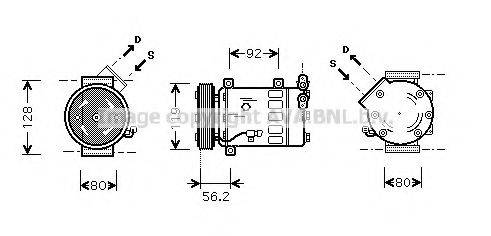 AVA QUALITY COOLING CNK237 Компресор, кондиціонер