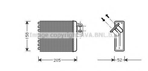 AVA QUALITY COOLING CR6053 Теплообмінник, опалення салону