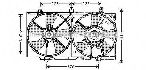 AVA QUALITY COOLING DN7507 Вентилятор, охолодження двигуна