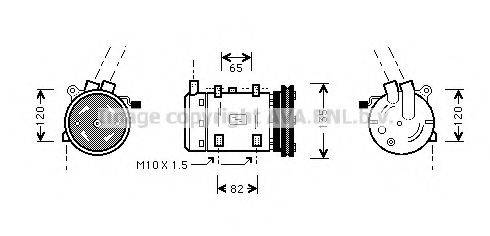 AVA QUALITY COOLING DNK191 Компресор, кондиціонер