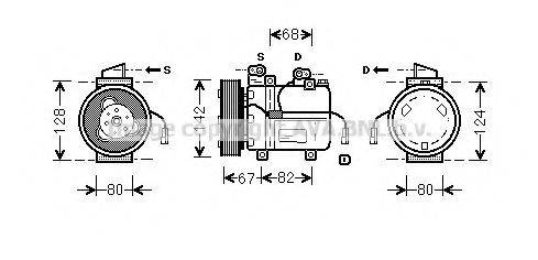 AVA QUALITY COOLING DWK037 Компресор, кондиціонер