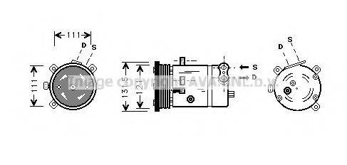 AVA QUALITY COOLING DWK038 Компресор, кондиціонер