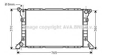 AVA QUALITY COOLING FD2202 Радіатор, охолодження двигуна