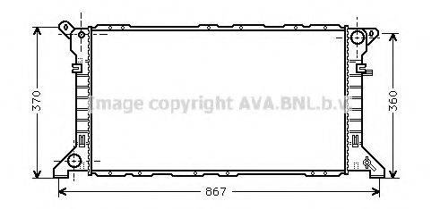 AVA QUALITY COOLING FD2205 Радіатор, охолодження двигуна