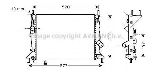 AVA QUALITY COOLING FD2368 Радіатор, охолодження двигуна