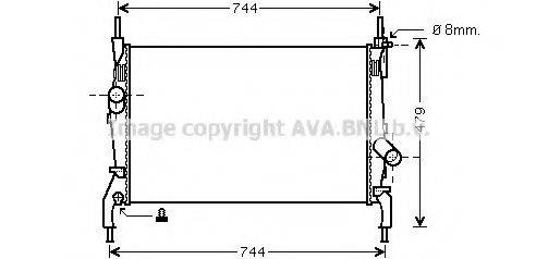 AVA QUALITY COOLING FD2404 Радіатор, охолодження двигуна