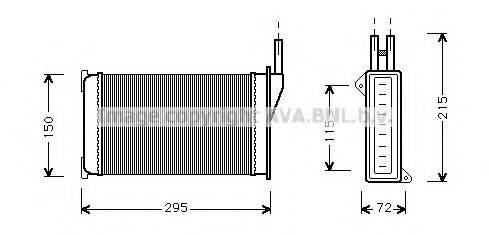 AVA QUALITY COOLING FD6095 Теплообмінник, опалення салону