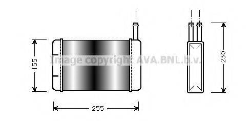 AVA QUALITY COOLING FD6134 Теплообмінник, опалення салону