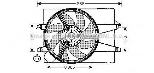 AVA QUALITY COOLING FD7541 Вентилятор, охолодження двигуна