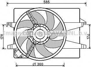 AVA QUALITY COOLING FD7553 Вентилятор, охолодження двигуна