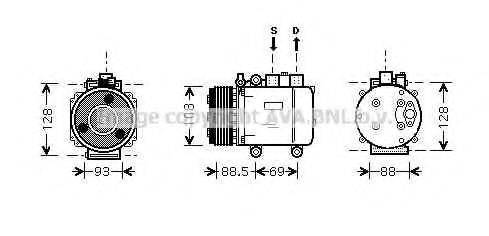 AVA QUALITY COOLING FDK174 Компресор, кондиціонер