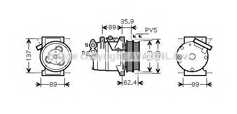 AVA QUALITY COOLING FDK433 Компресор, кондиціонер