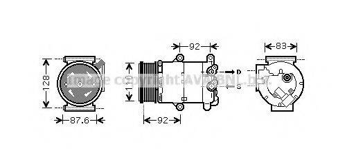 AVA QUALITY COOLING FDK477 Компресор, кондиціонер