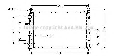 AVA QUALITY COOLING FT2095 Радіатор, охолодження двигуна