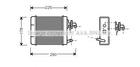 AVA QUALITY COOLING FT6102 Теплообмінник, опалення салону