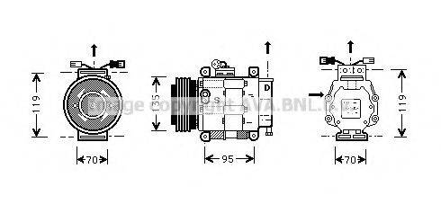 AVA QUALITY COOLING FTK062 Компресор, кондиціонер