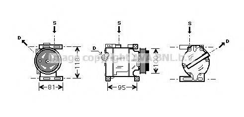 AVA QUALITY COOLING FTK090 Компресор, кондиціонер