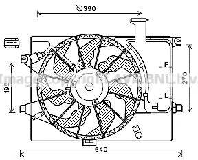 AVA QUALITY COOLING HY7567 Вентилятор, охолодження двигуна