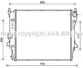 AVA QUALITY COOLING JR2054 Радіатор, охолодження двигуна