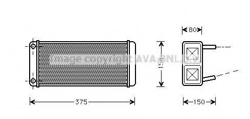 AVA QUALITY COOLING JR6006 Теплообмінник, опалення салону