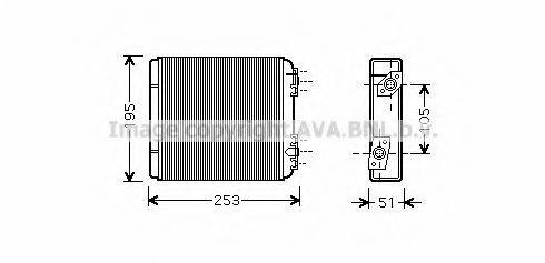 AVA QUALITY COOLING LA6020 Теплообмінник, опалення салону