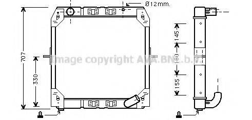 AVA QUALITY COOLING ME2159 Радіатор, охолодження двигуна