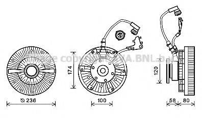 AVA QUALITY COOLING MEC260 Зчеплення, вентилятор радіатора