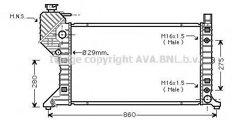 AVA QUALITY COOLING MS2343 Радіатор, охолодження двигуна