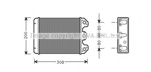 AVA QUALITY COOLING MS6102 Теплообмінник, опалення салону