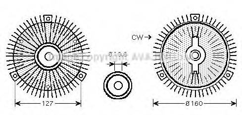 AVA QUALITY COOLING MSC488 Зчеплення, вентилятор радіатора