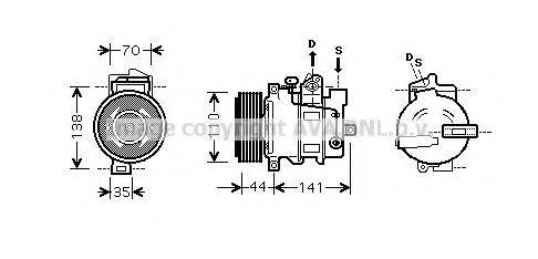 AVA QUALITY COOLING MSK401 Компресор, кондиціонер