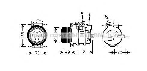 AVA QUALITY COOLING MSK566 Компресор, кондиціонер