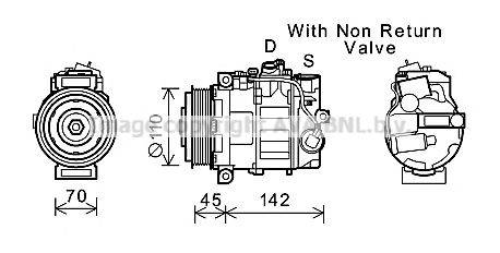 AVA QUALITY COOLING MSK637 Компресор, кондиціонер