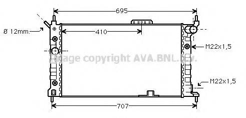 AVA QUALITY COOLING OL2169 Радіатор, охолодження двигуна