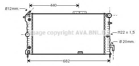 AVA QUALITY COOLING OL2187 Радіатор, охолодження двигуна