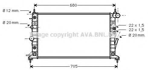 AVA QUALITY COOLING OL2222 Радіатор, охолодження двигуна