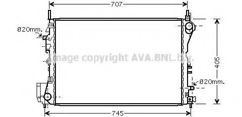 AVA QUALITY COOLING OL2395 Радіатор, охолодження двигуна