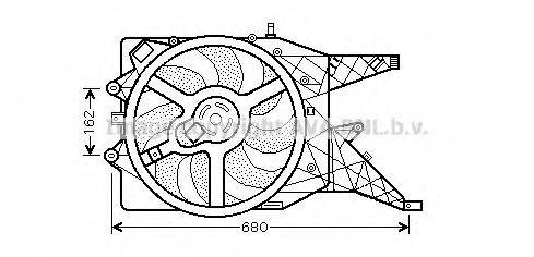 AVA QUALITY COOLING OL7514 Вентилятор, охолодження двигуна